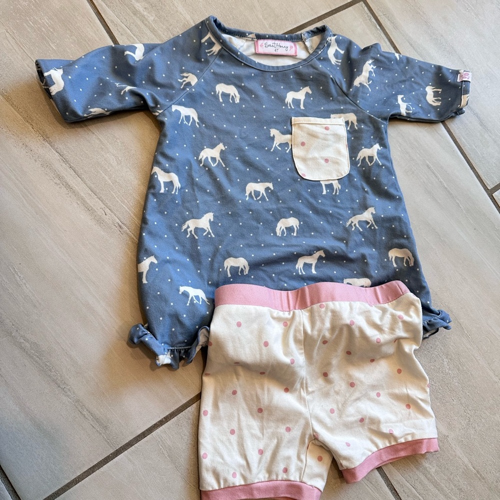 Sweet Honey Outfit Set Horses Pajamas